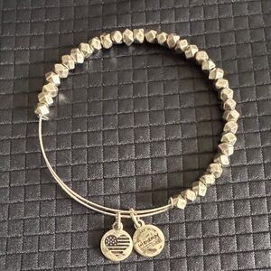 Alex and Ani Silver Beaded Bracelet with Charms